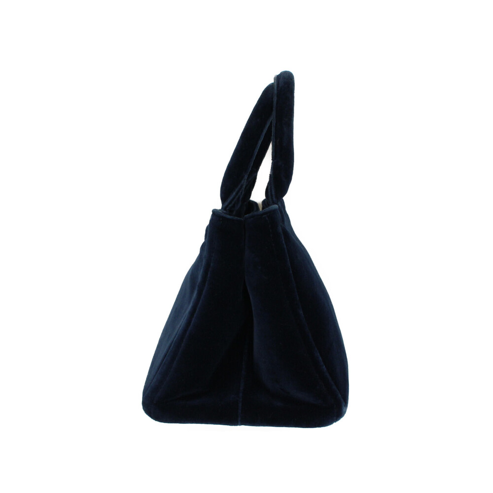 Prada Velvet Handbag Chain Shoulder Bag Hardware VELLUTO Bleu Blue Navy Blue - Picture 2 of 7